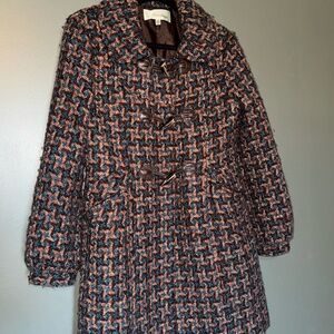 Anthropologie Beth Bowley Wool Blend Coat Sz 10